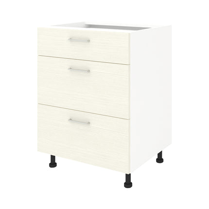 Corp Baza Lecce, 3 Sertare, Larice/Alb, 60 x 50 x 80 cm