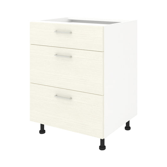 Corp Baza Lecce, 3 Sertare, Larice/Alb, 60 x 50 x 80 cm