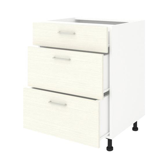 Corp Baza Lecce, 3 Sertare, Larice/Alb, 60 x 50 x 80 cm
