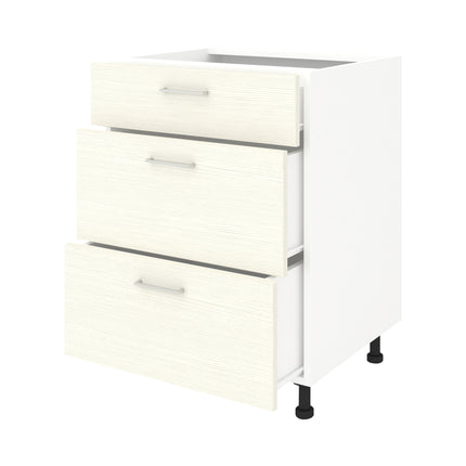 Corp Baza Lecce, 3 Sertare, Larice/Alb, 60 x 50 x 80 cm