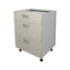 Corp Baza Lecce, 3 Sertare, Lemn Alb/Alb, 60 x 50 x 80 cm