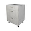 Corp Baza Lecce, 3 Sertare, Pin Alb/Alb, 60 x 50 x 80 cm