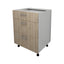 Corp Baza Lecce, 3 Sertare, Stejar Sonoma/Alb, 60 x 50 x 80 cm