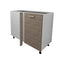 Corp Baza Colt Lecce, Stejar Sonoma Inchis/Alb, 98 x 50 x 80 cm