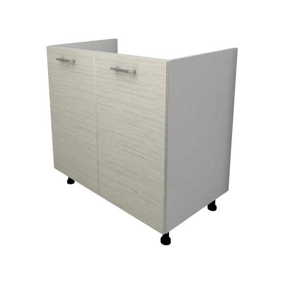 Corp Masca Chiuveta Lecce, 2 Usi, Lemn Alb/Alb, 80 x 50 x 80 cm
