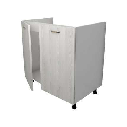 Corp Masca Chiuveta Lecce, 2 Usi, Pin Alb/Alb, 80 x 50 x 80 cm