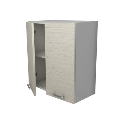Corp Superior Lecce, 2 Usi, Lemn Alb/Alb, 60 x 30 x 65 cm