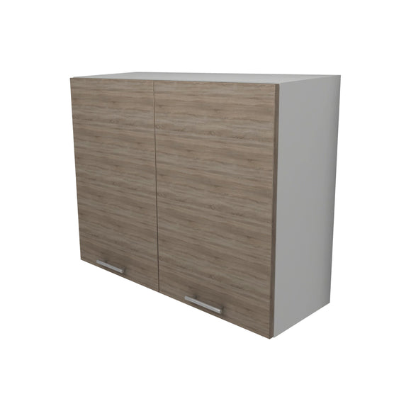 Corp Superior Lecce, 2 Usi, Stejar Sonoma Inchis/Alb, 80 x 30 x 65 cm