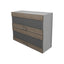 Corp Superior Lecce, 2 Usi, cu sticla, Stejar Sonoma Inchis/Alb, 80 x 30 x 65 cm