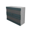 Corp Superior Lecce, 2 Usi, cu sticla, Verde Petrol/Alb, 80 x 30 x 65 cm