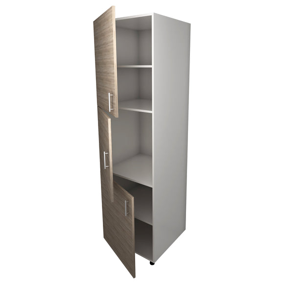 Corp Turn Lecce, Stejar Sonoma Inchis/Alb, 60 x 57 x 210 cm