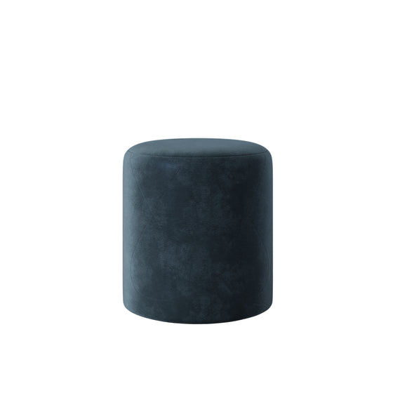 Taburet Tapitat Mali, Albastru, Stofa, L 41 x l 41 x H 45 cm