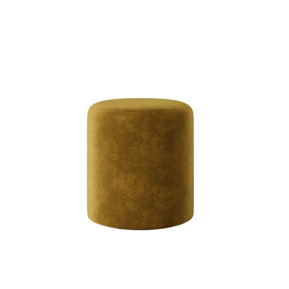 Taburet Tapitat Mali, Ocru, Stofa, L 41 x l 41 x H 45 cm