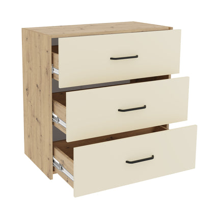 Set dormitor Malmo V6, Pat 200 x 160 cm, Stejar Artisan/Argila
