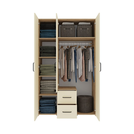 Set dormitor Malmo V12, Pat 200 x 140 cm, Stejar Artisan/Argila