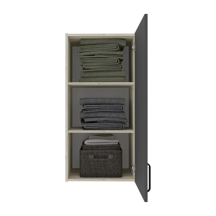 Set dormitor Malmo V13, Pat 200 x 160 cm, Stejar Alb/Antracit