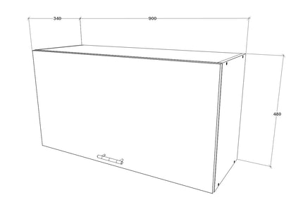 Corp Superior Mars, 1 Usa, Alb, 90 x 34 x 48 cm