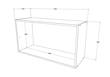 Corp Superior Mars, 1 Usa, Alb, 90 x 34 x 48 cm
