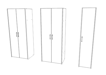 Dressing Malmo V1, Stejar Alb/Antracit, L 204 cm