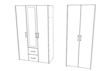 Dressing Malmo V3, Stejar Alb/Antracit, L 200 cm