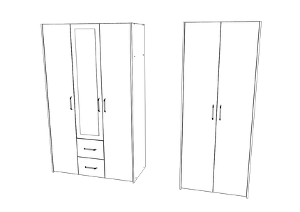 Dressing Malmo V3, Stejar Alb/Antracit, L 201 cm
