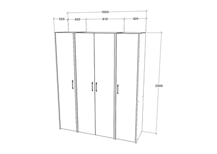 Dressing Malmo V4, Stejar Artisan/Argila, L 165 cm