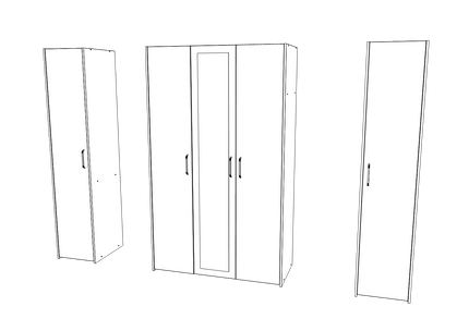 Dressing Malmo V5, Stejar Alb/Antracit, L 204 cm