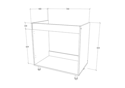 Masca Chiuveta Toro, Stejar Sonoma, 80 x 50 x 82 cm