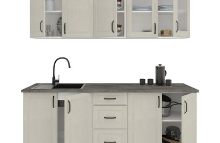 Set Bucatarie Nevada, Bej Cashmere/Alb, L 200 cm