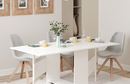 Masa Plianta Nova, Alb, 179 x 90 x 75 cm