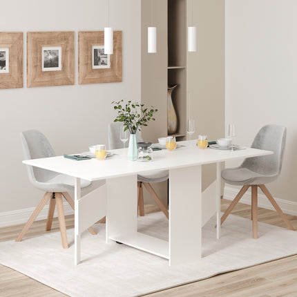 Masa Plianta Nova, Alb, 179 x 90 x 75 cm