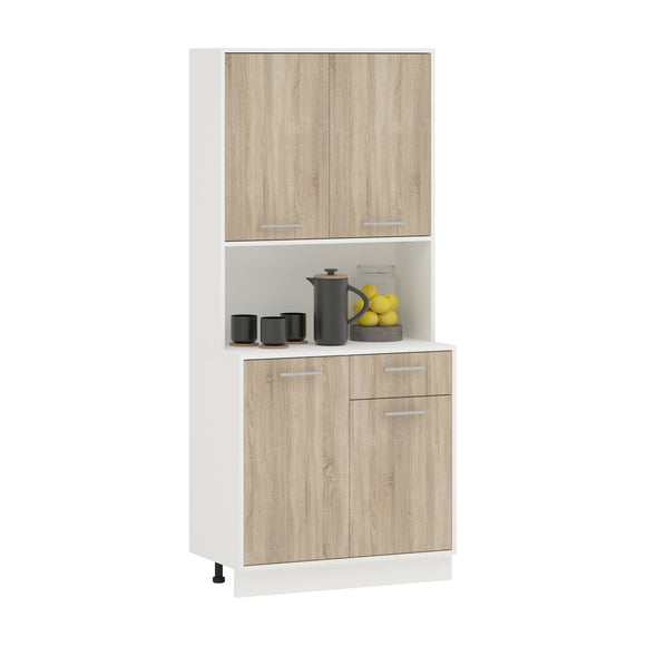 Bufet Oma, Stejar Sonoma/Alb, L 84 cm