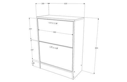 Pantofar Rin, 2 Usi, Wenge, 63 x 30 x 85 cm