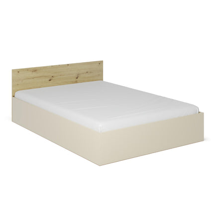 Pat Malmo, 200 x 140 cm, saltea spuma inclusa, Stejar Artisan/Argila