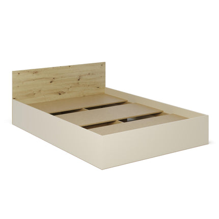 Pat Malmo, 200 x 140 cm, saltea spuma inclusa, Stejar Artisan/Argila