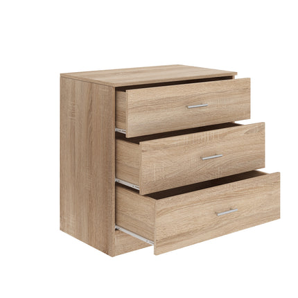 Comoda Remi, 3 Sertare, Stejar Sonoma, 80 x 48 x 80 cm