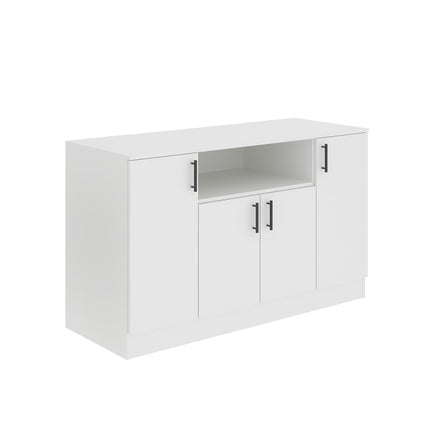 Comoda Remi, 4 Usi, Alb, 135 x 50 x 80 cm