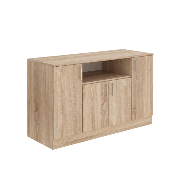 Comoda Remi, 4 Usi, Stejar Sonoma, 135 x 50 x 80 cm
