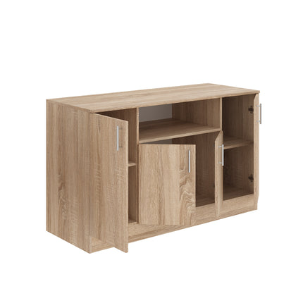 Comoda Remi, 4 Usi, Stejar Sonoma, 135 x 50 x 80 cm