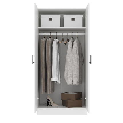 Dulap Remi, 2 Usi, cu polite, Alb, 80 x 51 x 170 cm