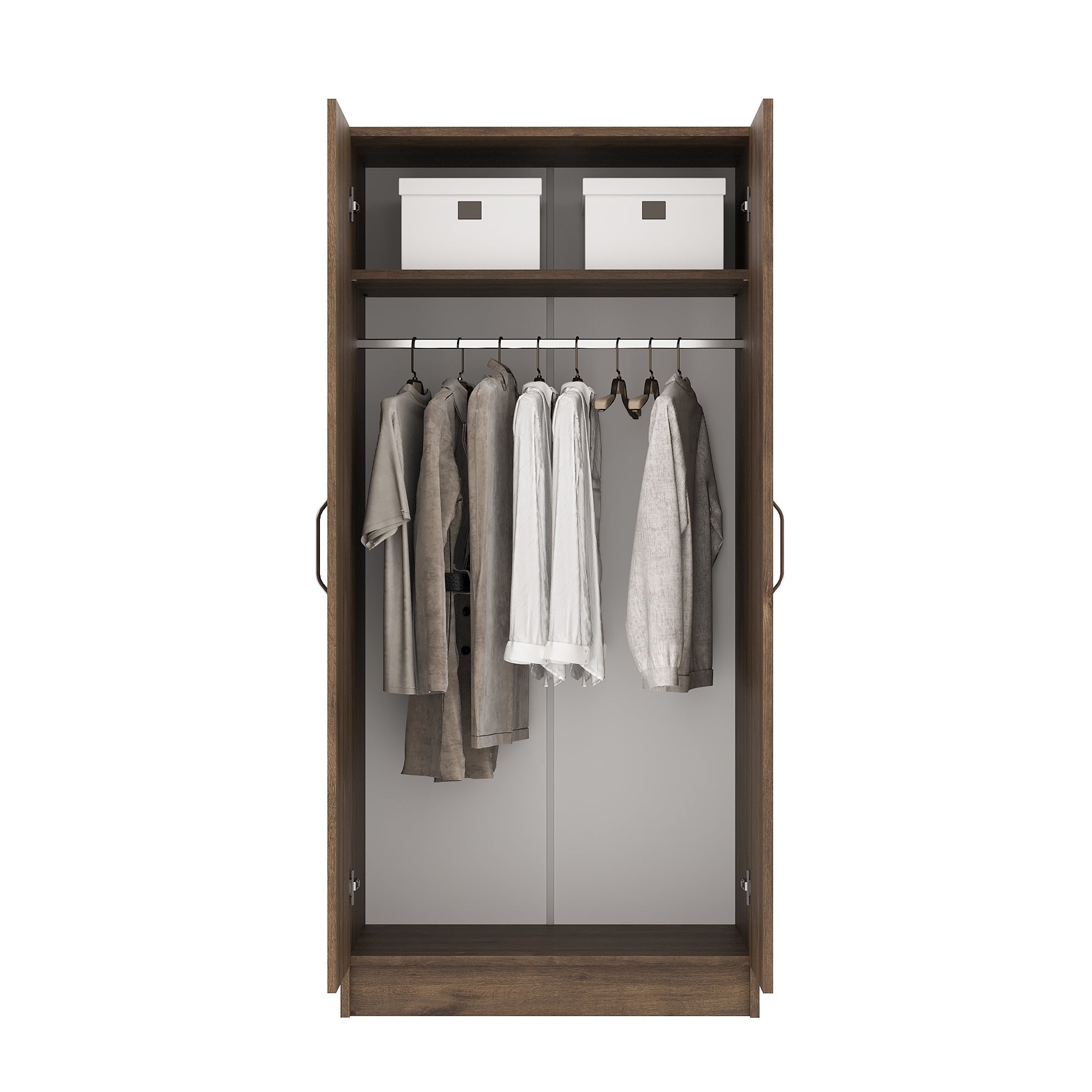 Dulap Remi, 2 Usi, Stejar Bronz, 80 x 51 x 170 cm
