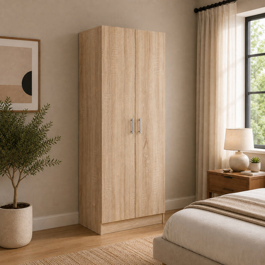 Dulap Remi, 2 Usi, cu polite, Stejar Sonoma, 80 x 51 x 170 cm