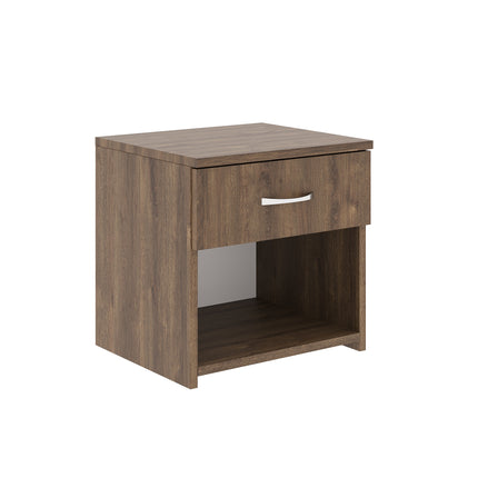 Set 2 Noptiere Remi, 1 Sertar, Stejar Bronz, 40 x 35 x 40 cm