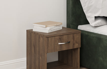 Set 2 Noptiere Remi, 1 Sertar, Stejar Bronz, 40 x 35 x 40 cm