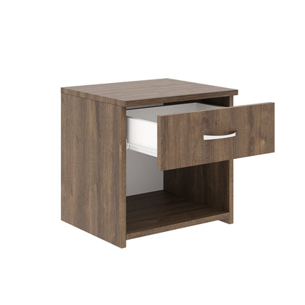 Set 2 Noptiere Remi, 1 Sertar, Stejar Bronz, 40 x 35 x 40 cm