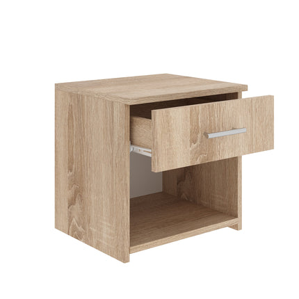 Set 2 Noptiere Remi, 1 Sertar, Stejar Sonoma, 40 x 35 x 40 cm