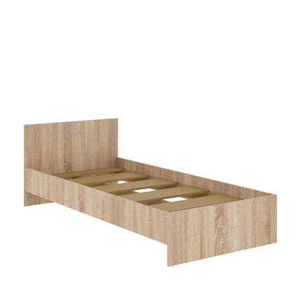 Pat Remi, 200 x 90 cm, saltea spuma inclusa, Stejar Sonoma