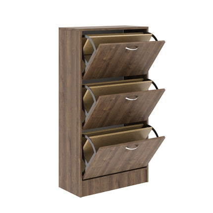 Pantofar Rin, 3 Usi, Stejar Bronz, 63 x 30 x 120 cm