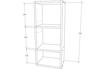 Corp Baie Zed, Suspendat, 1 Usa, Alb lucios/Alb, MDF, L 30 x l 22 x 72 cm