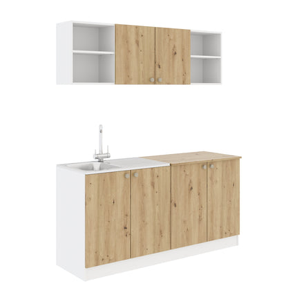 Set Bucatarie Sena, Stejar Artisan/Alb, L 160 cm